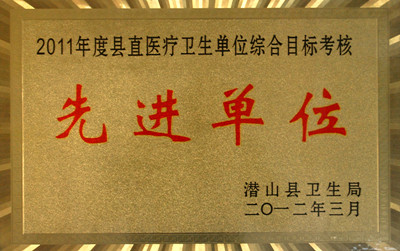 2011年度县直医疗卫生单位综合目标考核先进单位